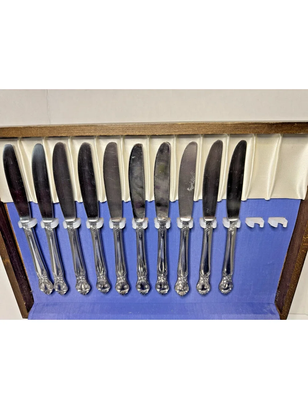 Vintage Hull Lady Dauphine Stainless Flatware Set 56 Pcs Japan AAA Floral Rose